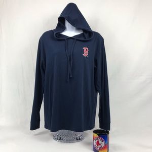 Boston Red Socks Blue Pullover Hoodie Sz L Mug inc